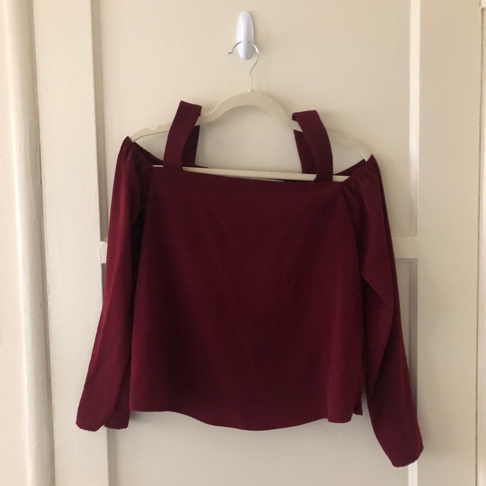Harlow and Graham Off the Shoulder Red Top